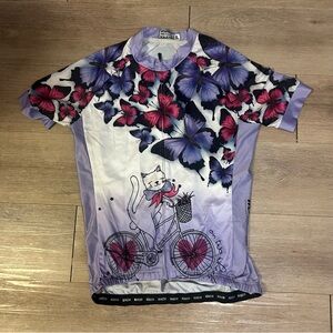Purple Butterfly and Cat Bike Riding Set